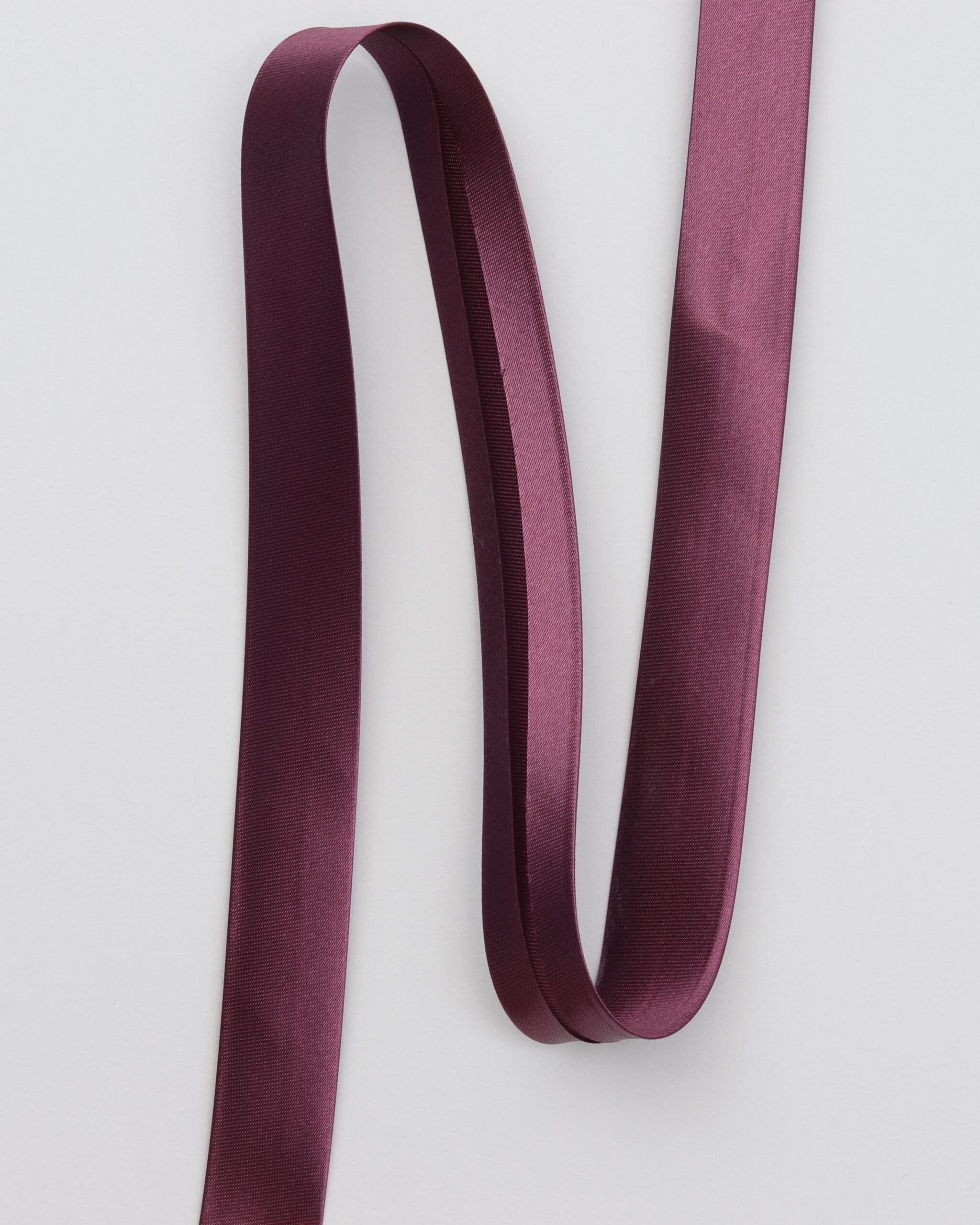 Ensfarvet satin skråbånd 20 mm - Polyester