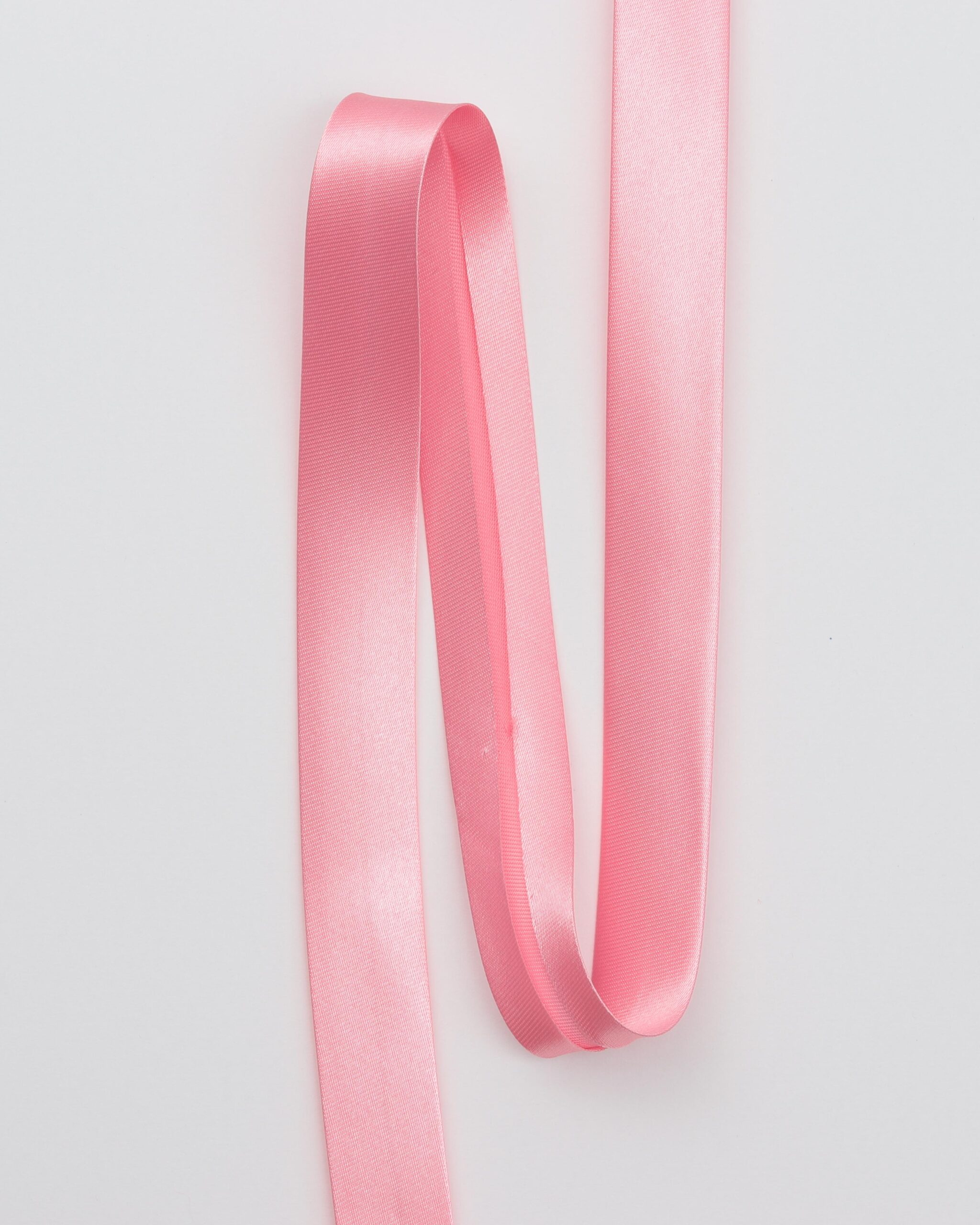 Ensfarvet satin skråbånd 20 mm - Polyester