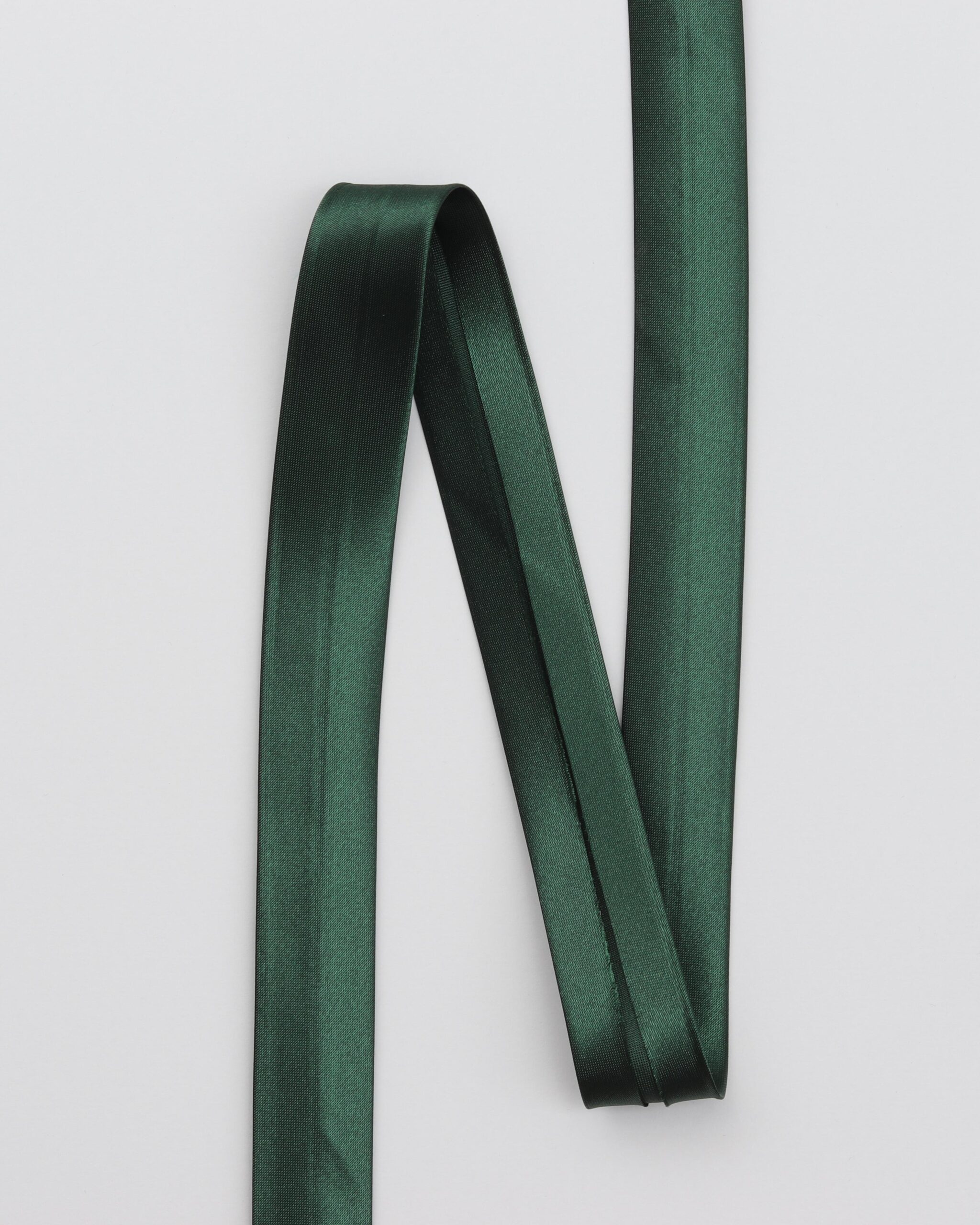 Ensfarvet satin skråbånd 20 mm - Polyester