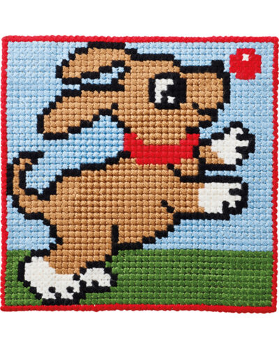 Hund m. bold - Kits for kids 25x25 cm