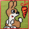 Brun kanin - Kits for kids 25x25 cm