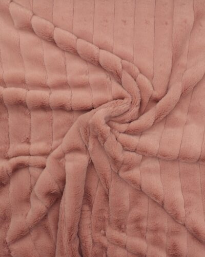 Alternative view of Bredriflet fake fur - Lys gammelrosa