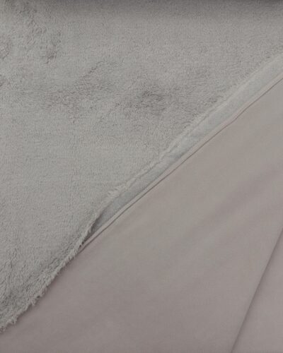 Lysegrå - doubleface teddybear/fleece