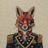Ræv i uniform, 45x45 cm - Gobelin
