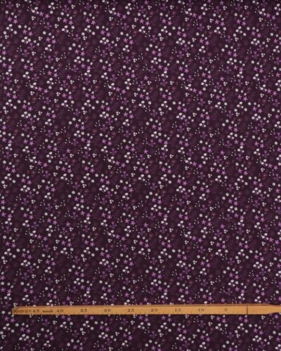 Alternative view of Auberginefarvet bund med små blomster - Jersey