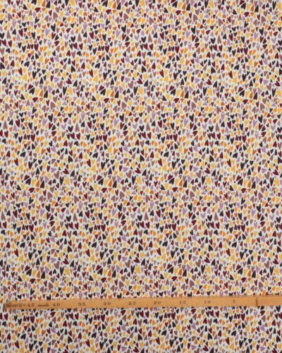 Alternative view of Flødefarvet med hjerter - Rib-jersey