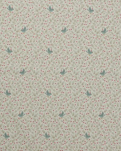 Merry little christmas, lys lerfarvet kristtjørn og lille fugl - Tilda