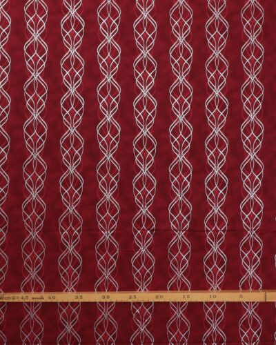 Alternative view of Blooming Holidays, mørkerød m. rød og sølv - Patchwork