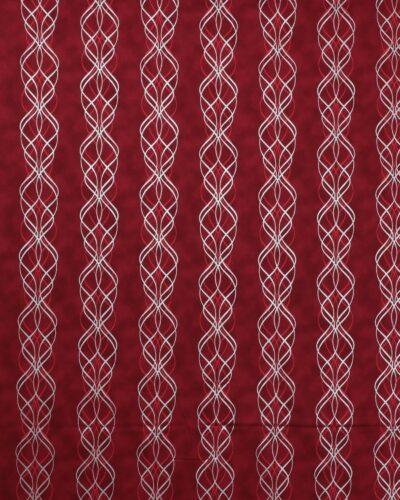 Blooming Holidays, mørkerød m. rød og sølv - Patchwork