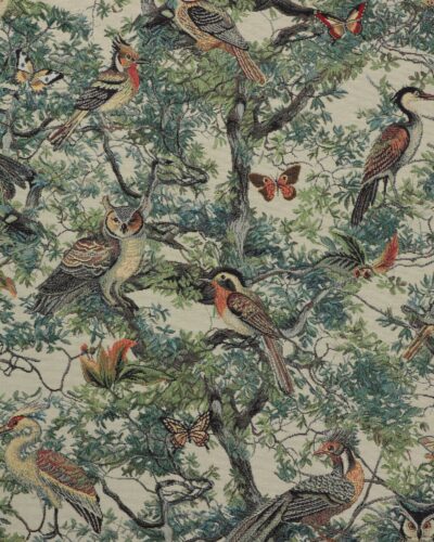 Ugler og andre fugle i træer - Gobelin