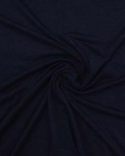Meleret mørkeblå - Uld jersey (merinould)
