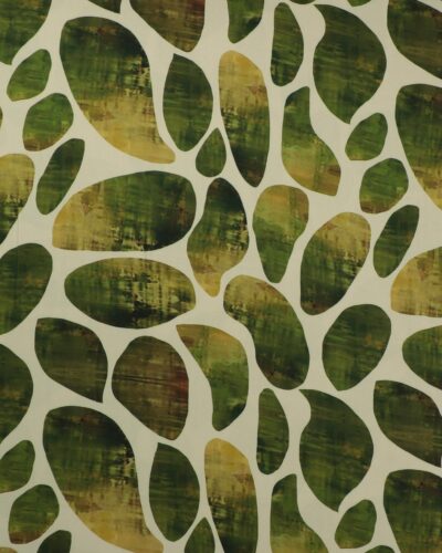 Mønster i grønne nuancer - Twillvævet viskose