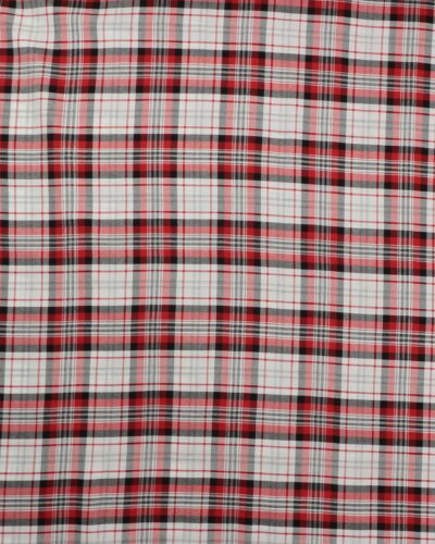 Tern, rød, hvid, sort og lidt sølv - Viskose/polyester/metallic