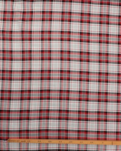 Alternative view of Tern, rød, hvid, sort og lidt sølv - Viskose/polyester/metallic