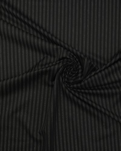 Sort med sølvstriber - Viskose/polyester m. stræk