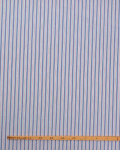 Alternative view of Striber, blå, lyseblå, rød og offwhite - Bomuld/polyester