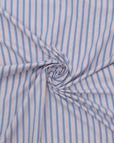 Striber, blå, lyseblå, rød og offwhite - Bomuld/polyester 7 Striber, blå, lyseblå, rød og offwhite - Bomuld/polyester