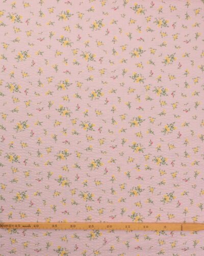 Alternative view of Lyserød med blomster - Seersucker bomuld