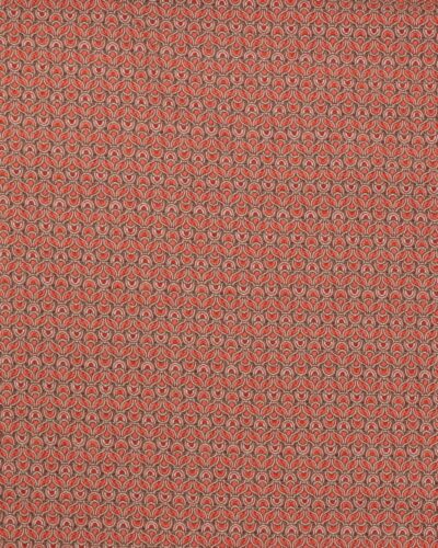 Brokade, mønster i orangerød - Bomuld/polyester