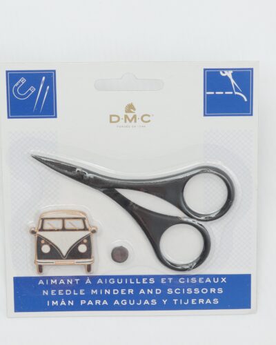 Broderisaks 5,2x9 cm + magnetbroche - sort