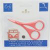 Broderisaks 5,2x9 cm + magnetbroche - koral 1 Broderisaks 5,2x9 cm + magnetbroche - koral