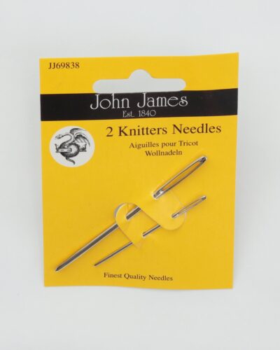 2 stk. knitters neddles , stoppenåle, str. 13/18