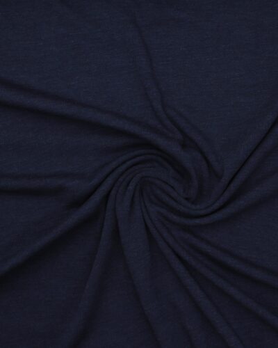 Meleret mørkeblå - Uld jersey (merinould)