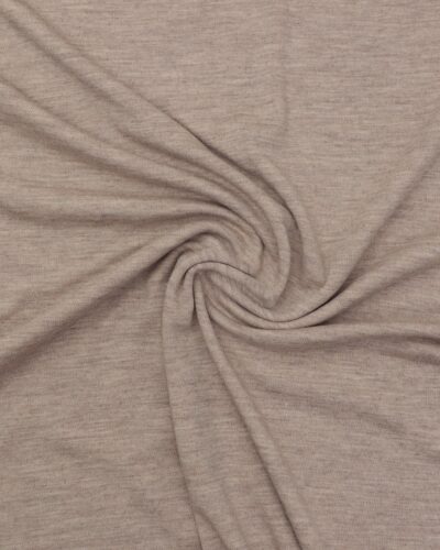 Meleret beige - Uld jersey (merinould)