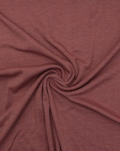 Meleret støvet mørk gammelrosa - Uld jersey (merinould)