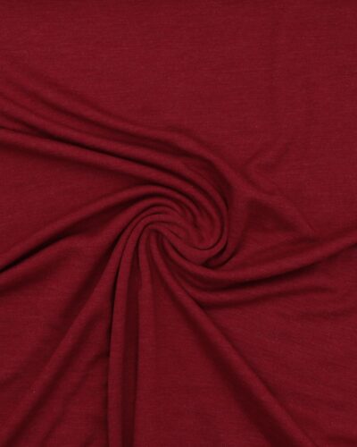 Meleret mørkerød - Uld jersey (merinould)