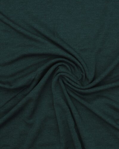 Meleret petrolgrøn - Uld jersey (merinould)