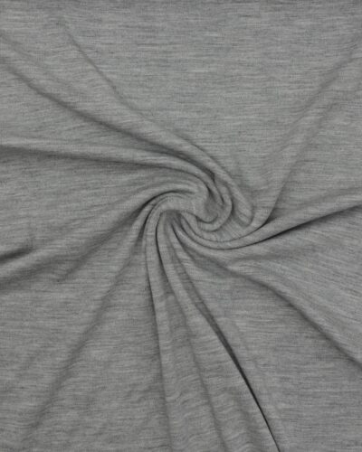 Meleret lysegrå - Uld jersey (merinould)