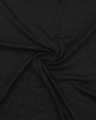 Meleret mørkegrå - Uld jersey (merinould)