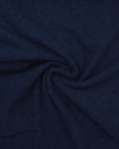 Meleret mørkeblå - 100% Uld, fleece (merinould)
