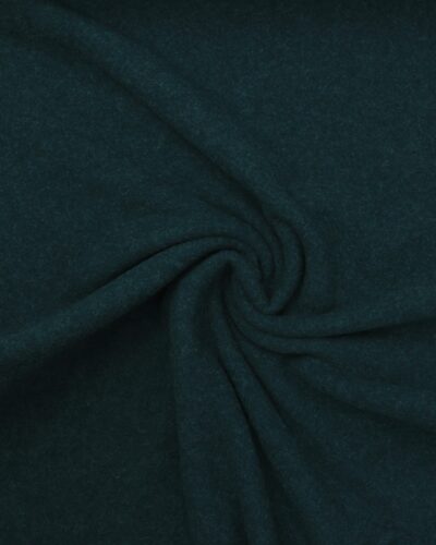 Meleret petrolgrøn - 100% Uld, fleece (merinould)