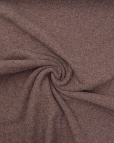 Meleret lysebrun - 100% Uld, fleece (merinould)