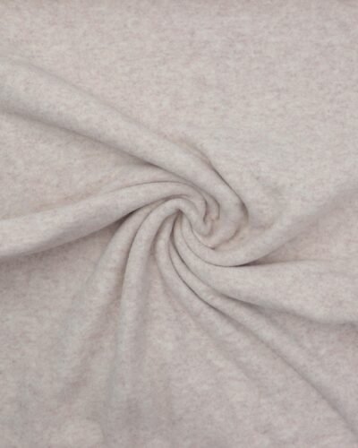 Meleret lys beige - 100% Uld, fleece (merinould)