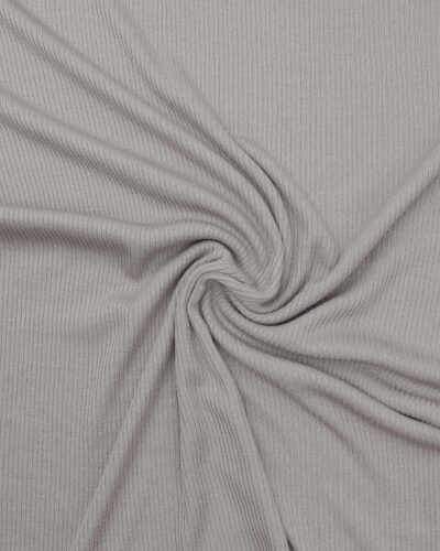 Lysegrå ribstrikket - Strik (bomuld)