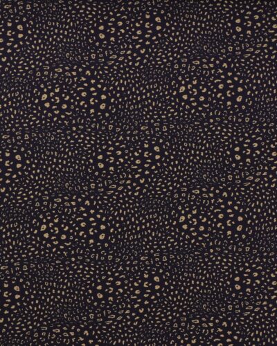 Mørkeblå med lysbrunt mønster - Jersey