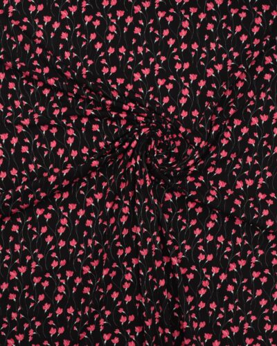 Sort med pink blomster - Jersey