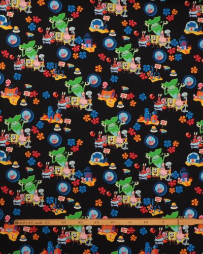 Alternative view of Svampebob Firkant og venner på sort bund - Jersey