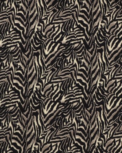 Dyremønster sort/gråbrun/beige - Jersey