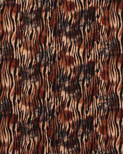 Dyremønster sort/rustbrune nuancer - Jersey