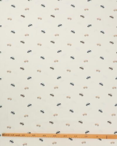 Alternative view of Små biler på lys creme bund - Jersey