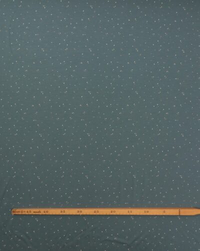 Alternative view of Petrol med små prikker i lys creme, grå og pudder - Jersey