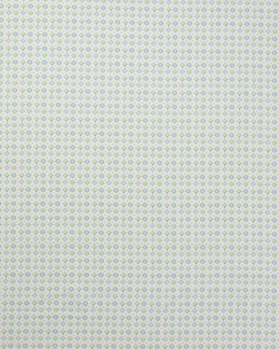 Blågrå, grønt mønster på hvid bund - Patchwork