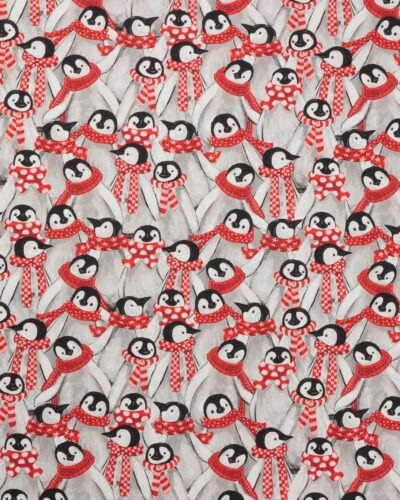 Store pingviner med tørklæde - Patchwork