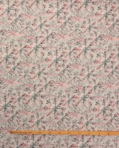 Alternative view of Iskrystaller på meget sart rosa bund - Boligtekstil