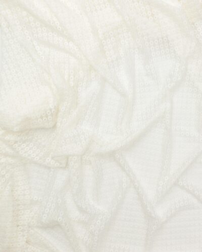 Offwhite blonde med mønster på række - Polyester