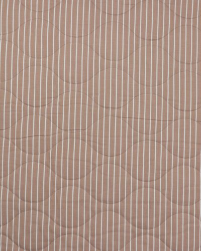 Lysebrun med hvide striber - tosidet, vatteret og quiltet